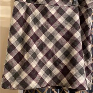 Ann Taylor loft purple and gray skirt zipper